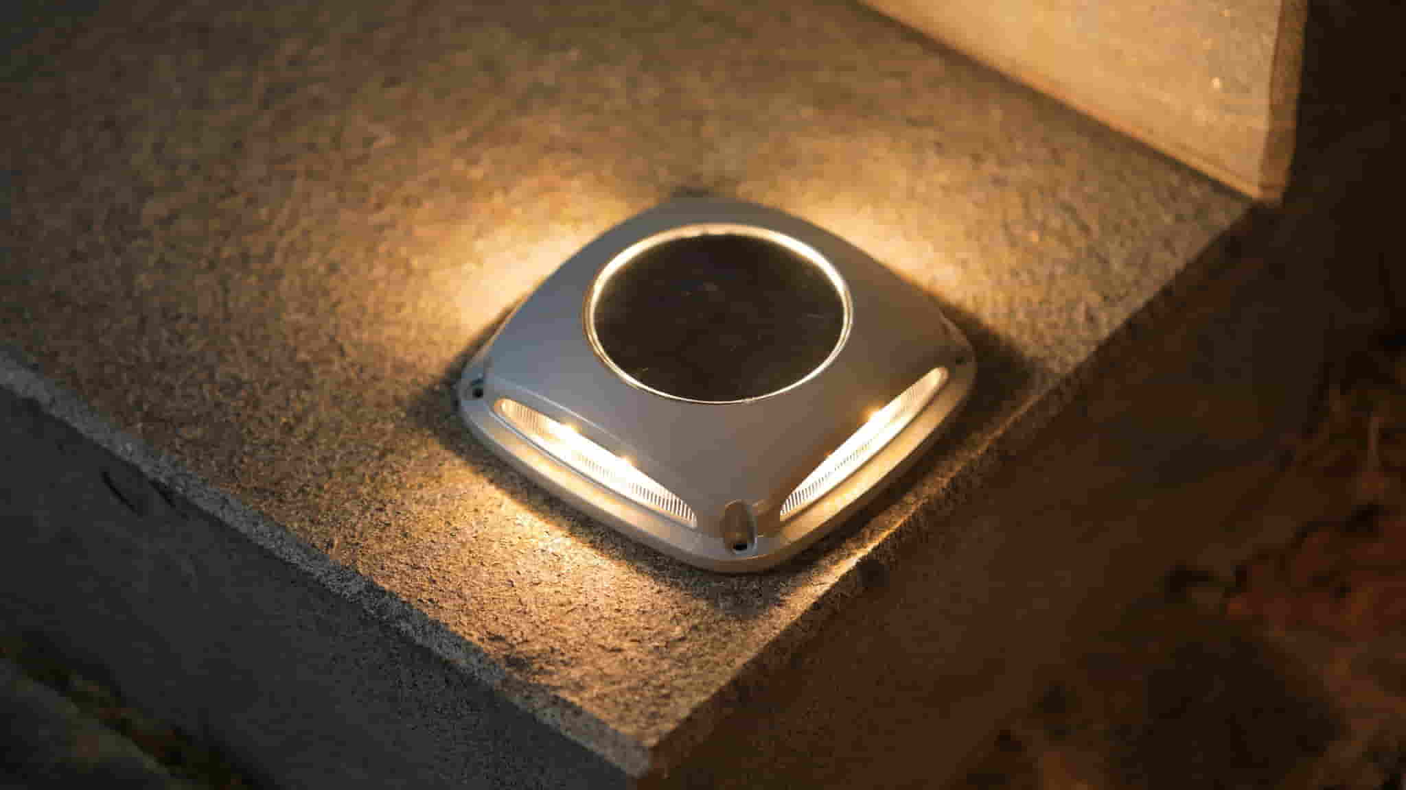 Luz solar exterior suelo 10lm