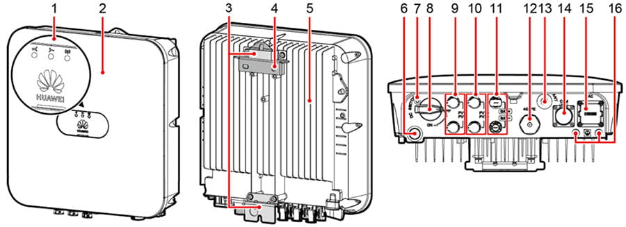 Conexiones inversor monofásico Huawei L1