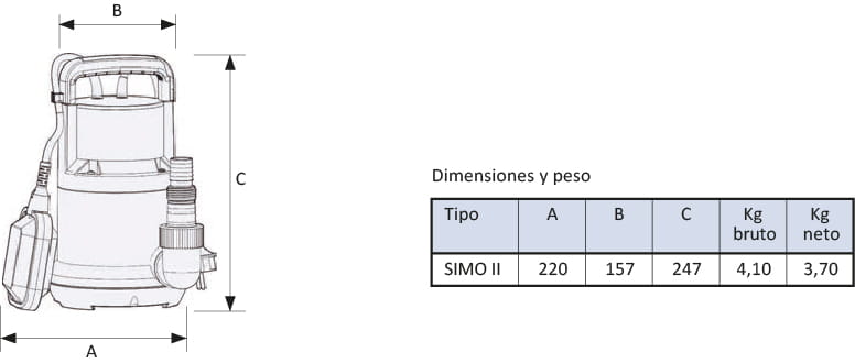 Bomba Sumergible para Achique SAV 400K