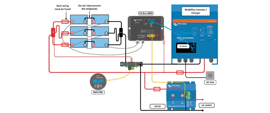 Esquema batería de litio Smart Victron Esquema batería de litio Smart Victron