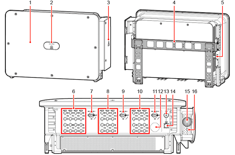 Partes inversor Huawei 100KTL