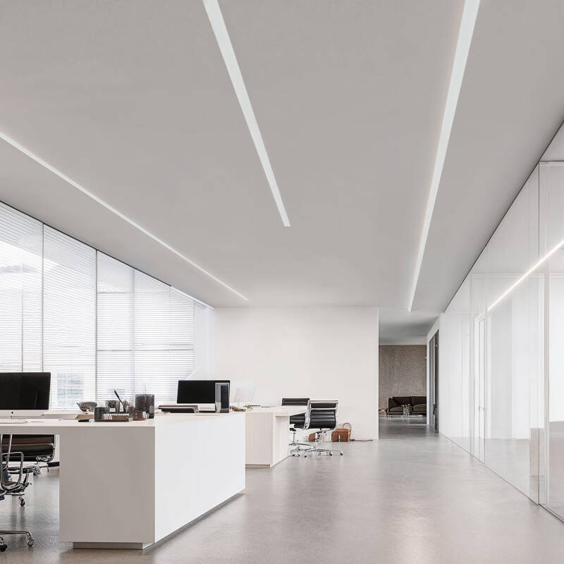Perfil Aluminio Empotrable XL para Tiras LED hasta 60mm