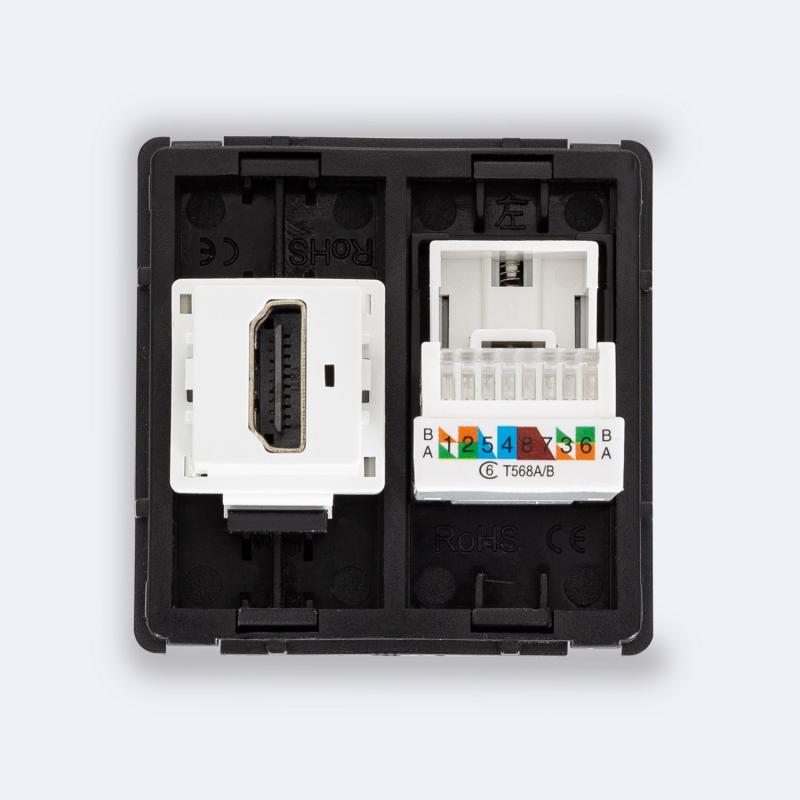 Toma RJ45 CAT 6 Internet + HDMI Modern