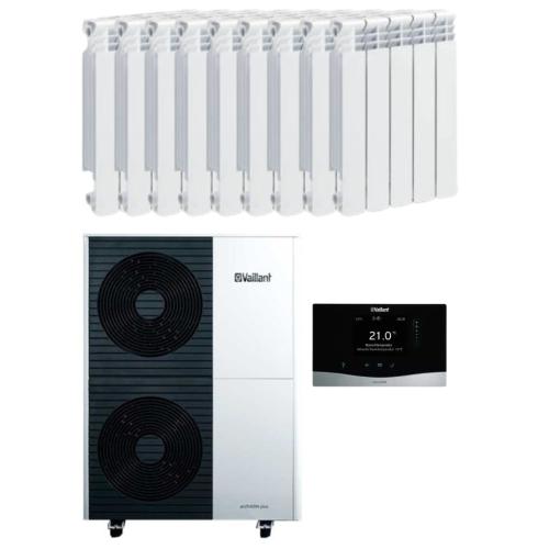 Kit Aerotermia con Radiadores de Agua 14kW Vaillant AroTHERM para 140m2