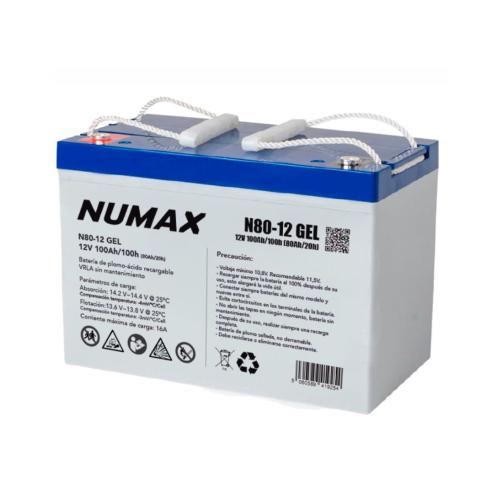 Batería Solar GEL 100Ah 12V N80-12 Numax