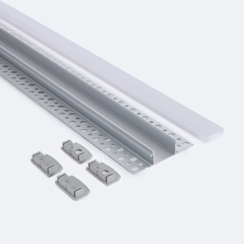 Perfil Aluminio Integrado en Escayola/Pladur para Tira LED hasta 20 mm