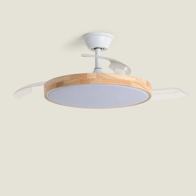 Ventilador de Techo con luz Silencioso DC aspas retráctiles Dari