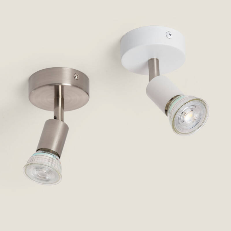 Aplique Orientable Aluminio Oasis 1 Foco Plata