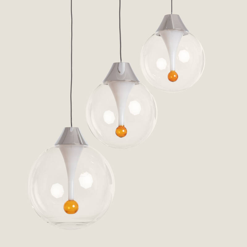 Lámpara Colgante Cristal LED 30W Liborina 3 Focos