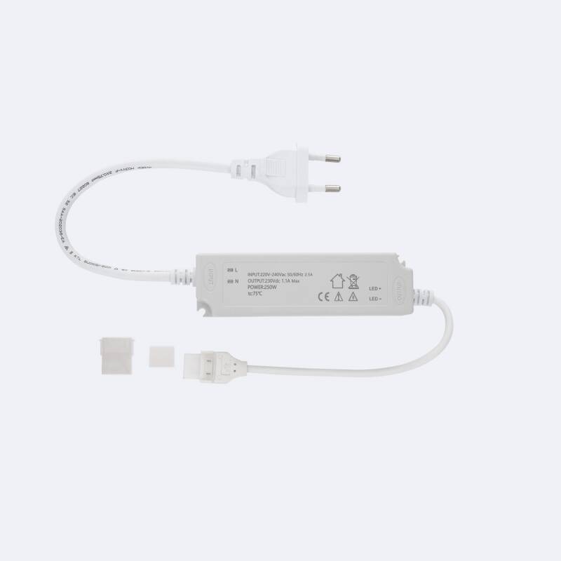 Driver Flicker Free para Tira LED Autorectificada 220V AC COB SILICONE FLEX Ancho 10mm Monocolor