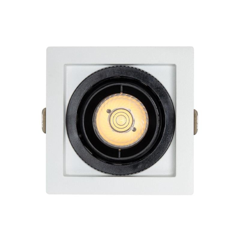 Foco Downlight LED 7W COB Direccionable 360º Cuadrado Corte 82x82 mm CRI90 Expert Color No Flicker