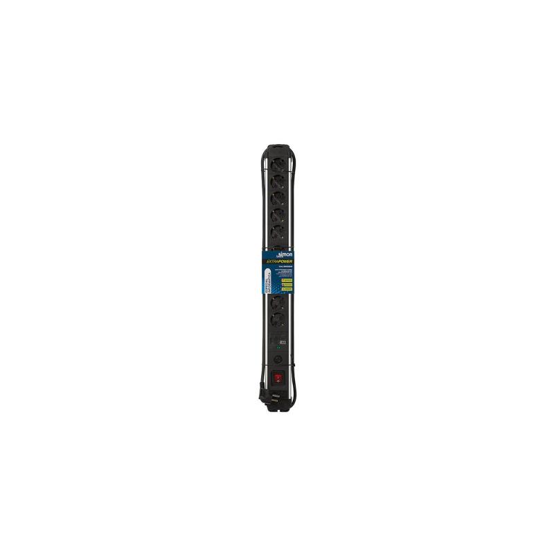 Base Múltiple Extrapower 10 Enchufes Tipo F Schuko 1.5m SIMON BM539249