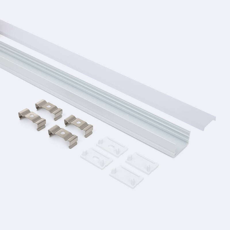 Perfil Aluminio Superficie para Tiras LED hasta 20 mm