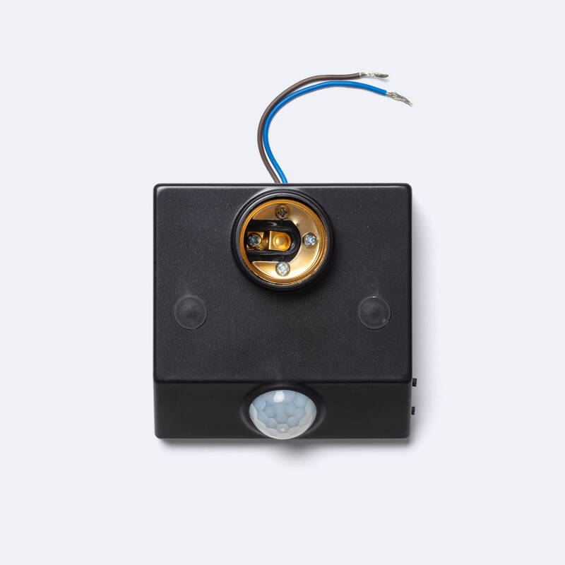 Sensor de Movimiento PIR Crepuscular 360º de Pared para Bombillas E27