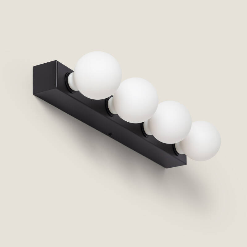 Lámpara de Pared Baño Metal 4 Focos Aizkra