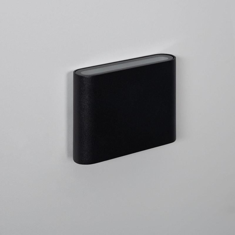 Aplique de Pared Exterior LED 6W Iluminación Doble Cara Cuadrado Negro Luming