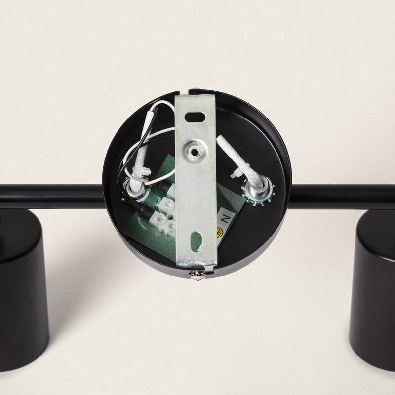 Lámpara de Techo Orientable Metal 2 Focos Albus Black