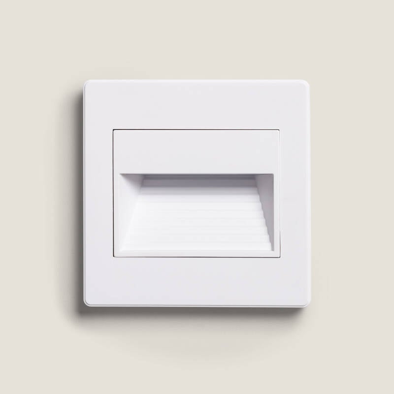 Baliza de Pared LED Empotrable Cuadrado Olite para Caja Universal