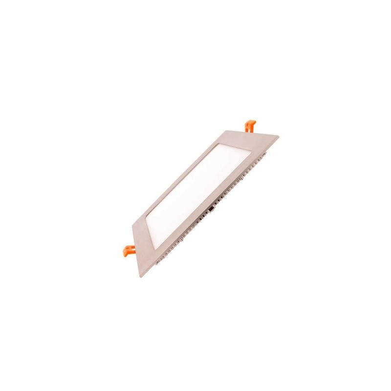 Placa LED 15W Cuadrada SuperSlim Corte 180x180 mm Silver