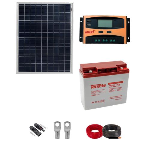 Kit Solar Portátil 50W para 4 Bombillas con Batería