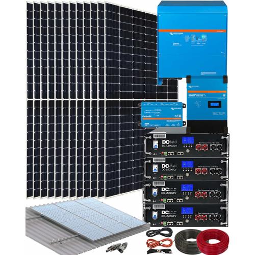 Kit Solar Vivienda Permanente Aislada 10000W 48V 32000Whdia