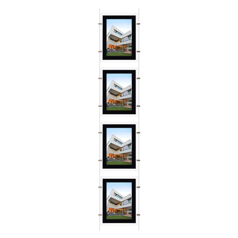 Kit Cartel Expositor LED DIN A3 Vertical