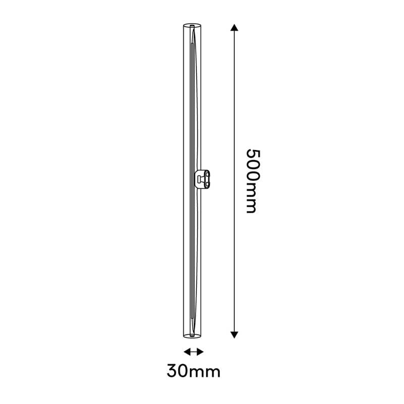 Bombilla Filamento Lineal 50cm LED S14d 7W 620Lm 2700K Regulable Creative-Cables BB-S02
