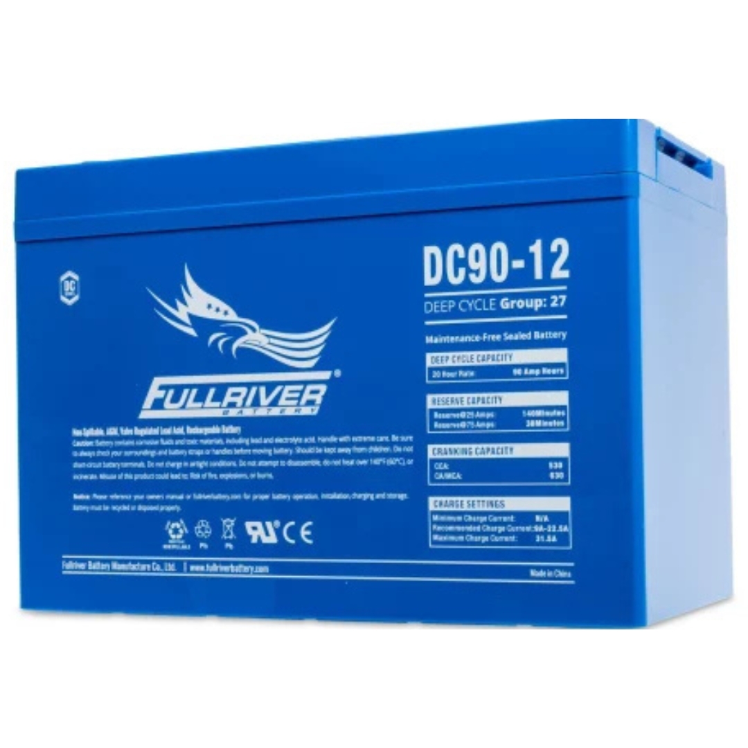 Batería AGM 90Ah Solar 12V C20 Monobloc Fullriver DC90-12
