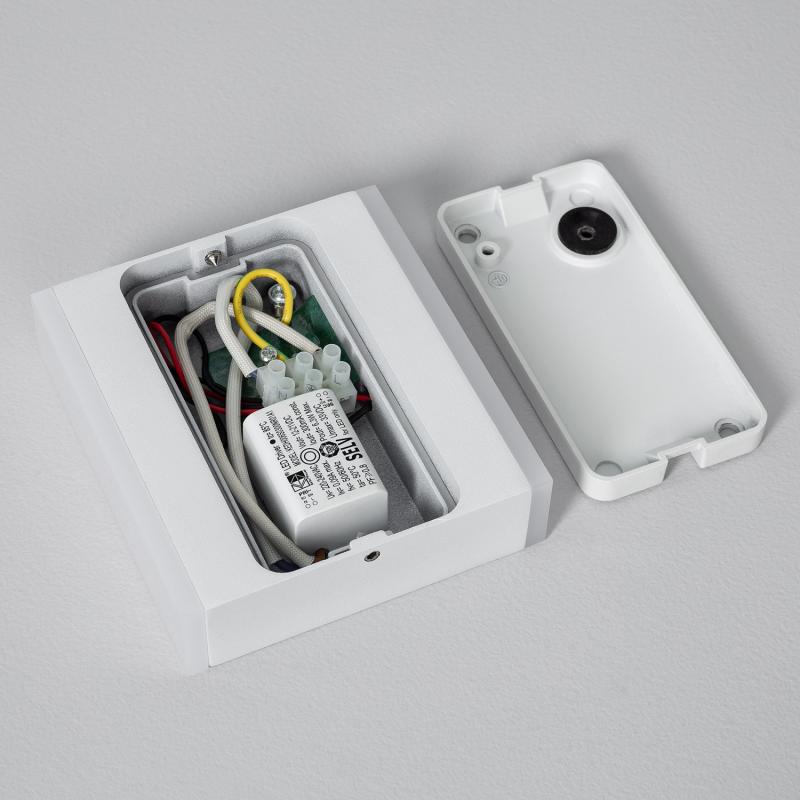Aplique de Pared Exterior LED 6W Iluminación Doble Cara Cuadrado Blanco Orus