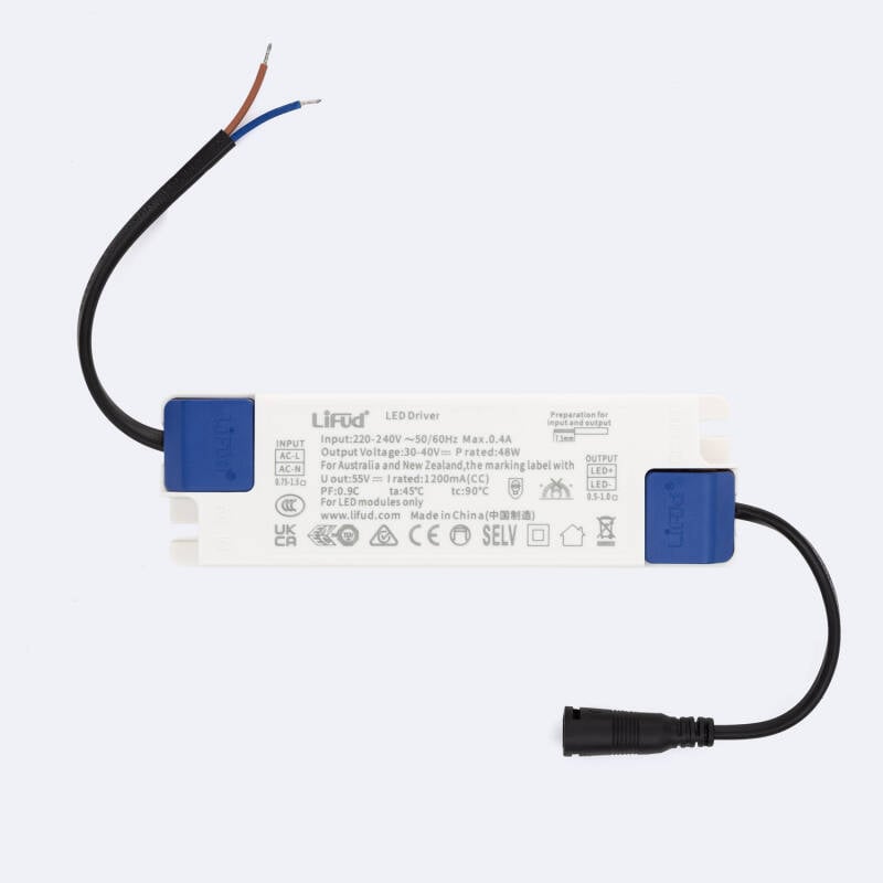 Driver LIFUD 220-240V No Flicker Salida 30-40V 1200mA 48W LF-GIF050YS1200H