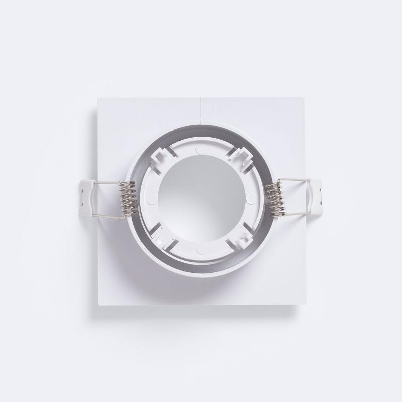 Aro Downlight Cuadrado Basculante para Bombilla LED GU10 / GU5.3 Corte Ø 75 mm