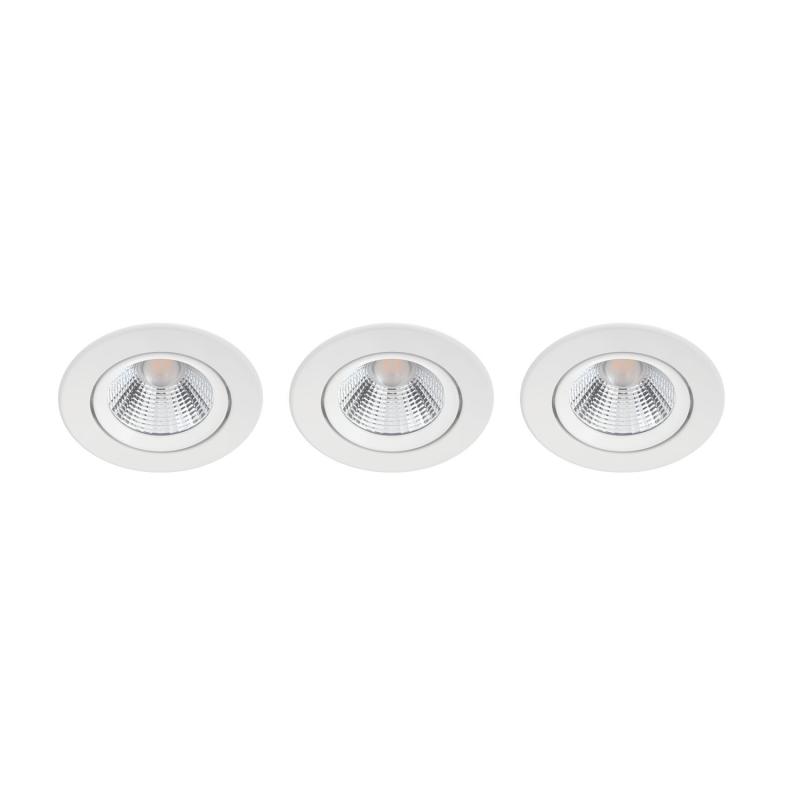 Pack de 3 Unidades Foco Downlight LED Regulable 5.5W PHILIPS Sparkle Corte Ø 70 mm