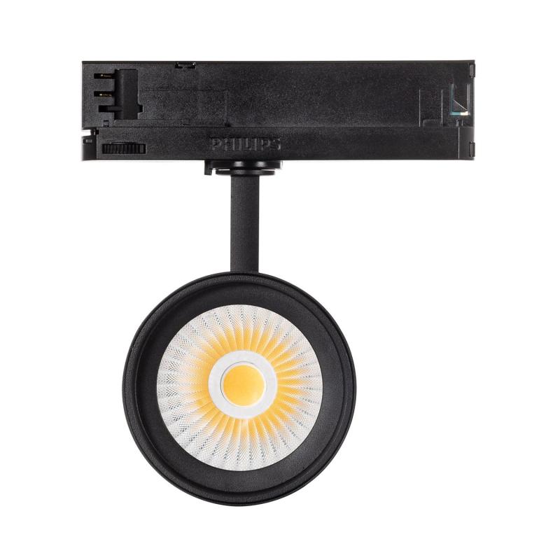 Foco Carril LED Trifásico 40W d'Angelo PHILIPS Xitanium Negro