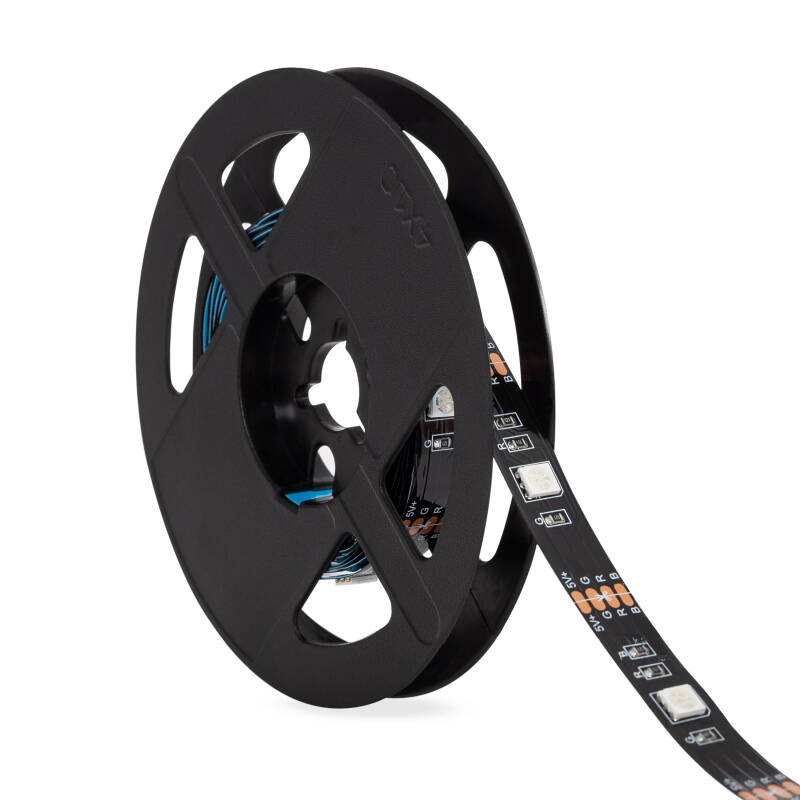 Tira LED 5V RGB 24 LED/m 2m IP20 KIT con USB para Televisión