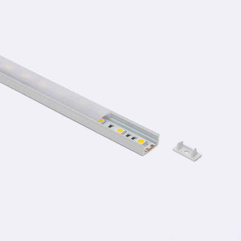 Perfil Aluminio Superficie para Tiras LED hasta 12 mm