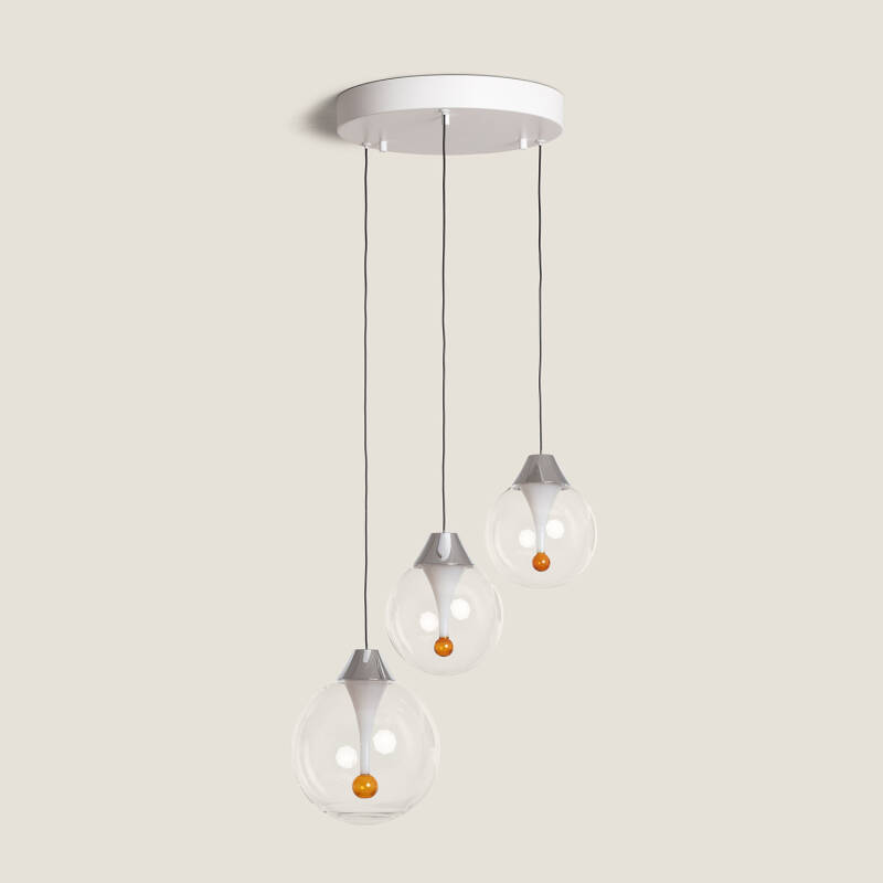 Lámpara Colgante Cristal LED 30W Liborina 3 Focos