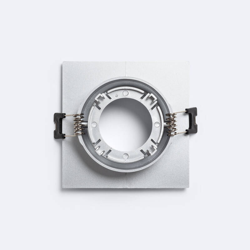 Aro Downlight Cuadrado Cónico Basculante para Bombilla LED GU10 / GU5.3 Corte Ø 75 mm