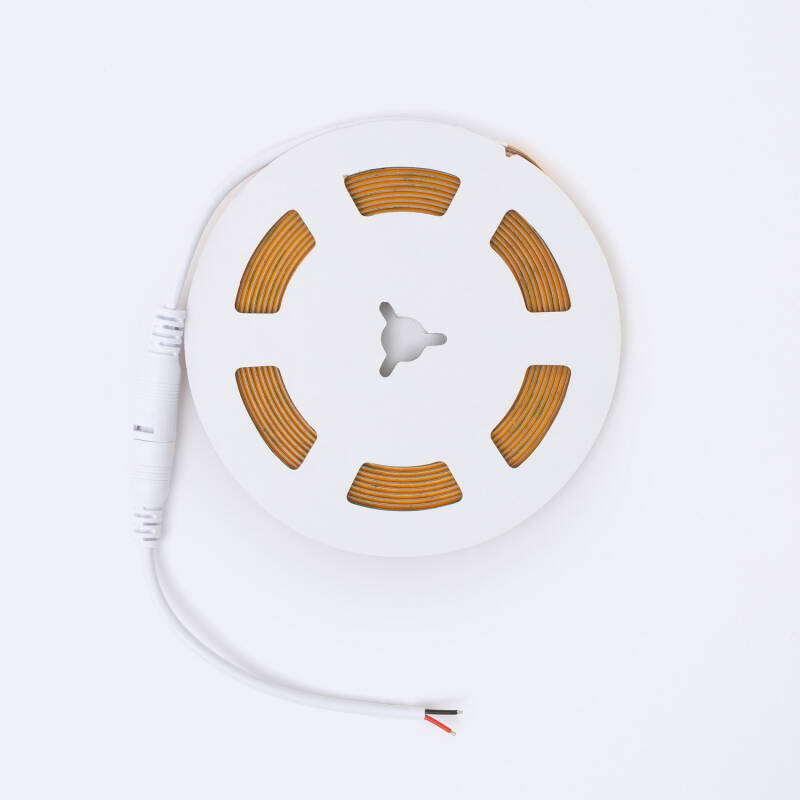Tira LED 24V COB 320 LED/m 5m 7W/m 840 lm/m Ancho 5mm Superestrecha Corte 5 cm IP20 CRI90