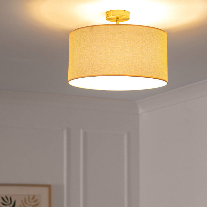 Lámpara de Techo Metal y Tela Quitón