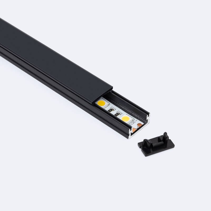 Perfil Aluminio Superficie 2m para Tira LED hasta 10 mm