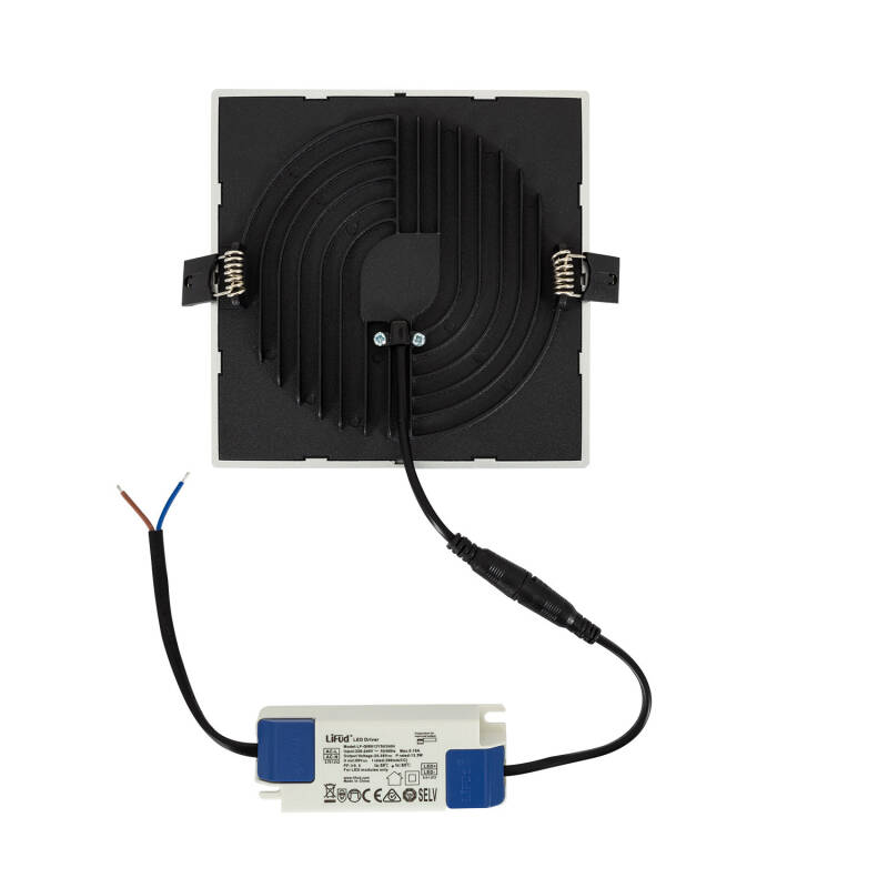 Placa LED 16W Cuadrada High Lumen Corte Ø135 mm LIFUD Silver