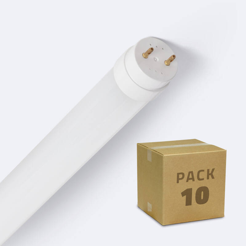 Tubo LED T8 Cristal 60cm Conexión un Lateral 9W 160lm/W (Pack 10 un)
