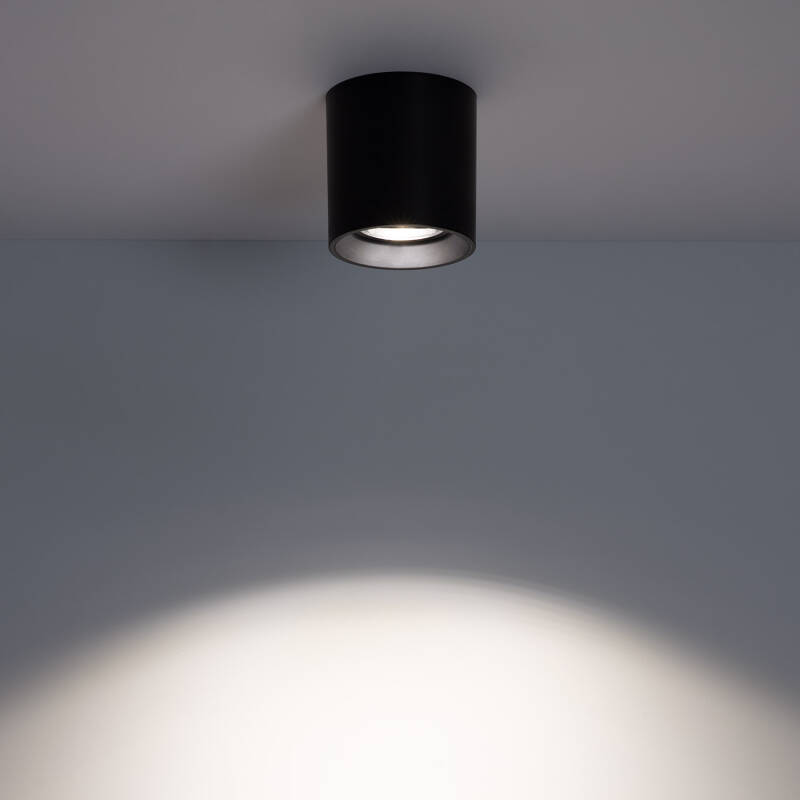 Aplique de Techo Negro con Bombilla GU10 Space