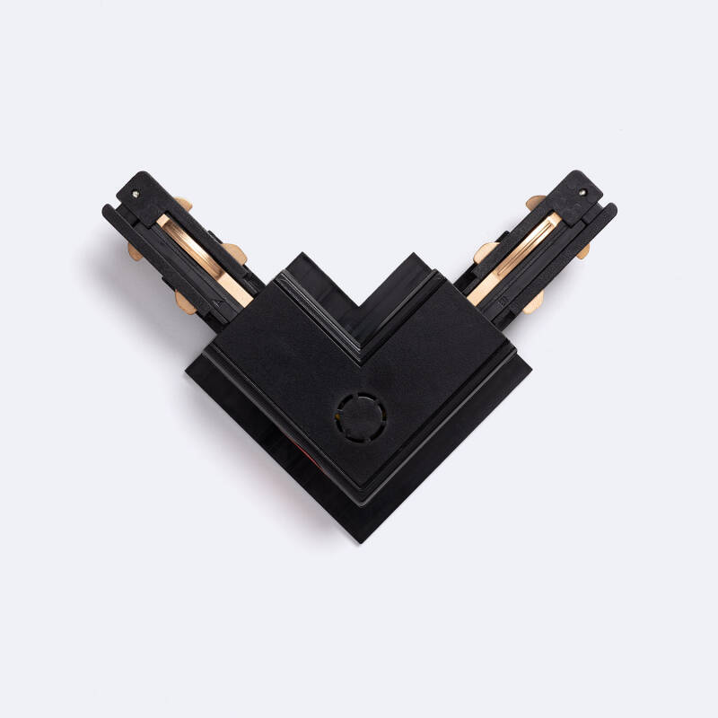 Conector 'Right Side' Tipo L para Carril Trifásico DALI Empotrable Aluminio