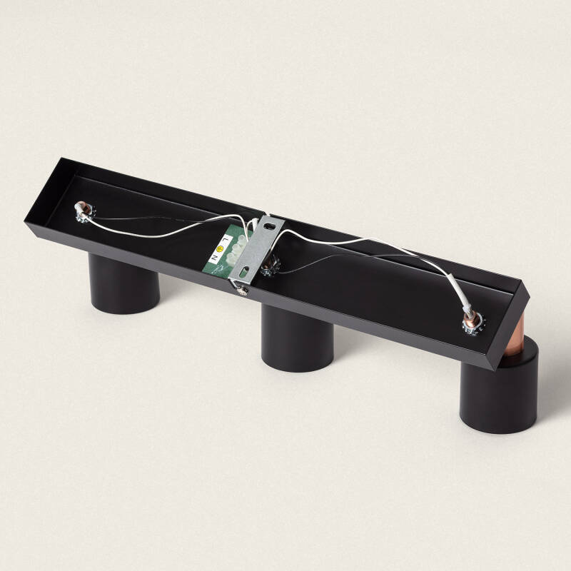 Lámpara de Techo Orientable Metal 3 Focos Ciro Black Rose Large