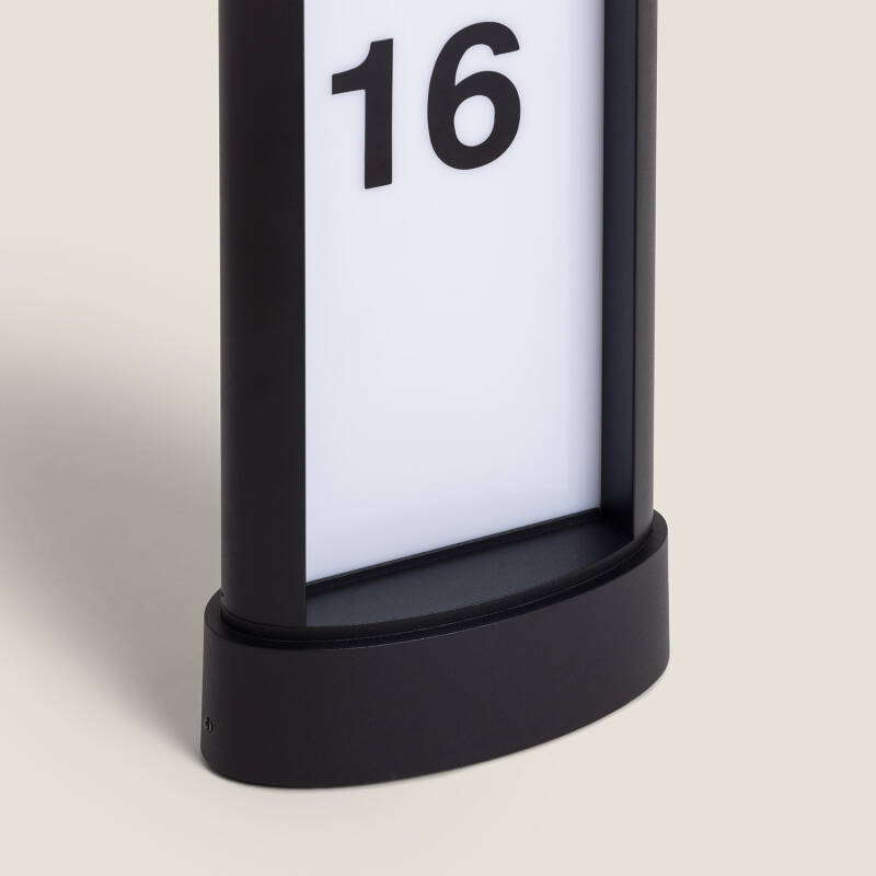 Baliza Exterior LED 10W Superficie Pie 50cm Aluminio para Numeración de Vivienda Mulham