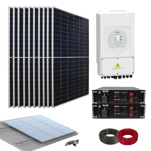 Kit Placas Solares Híbrido con Inversor Deye 5000W