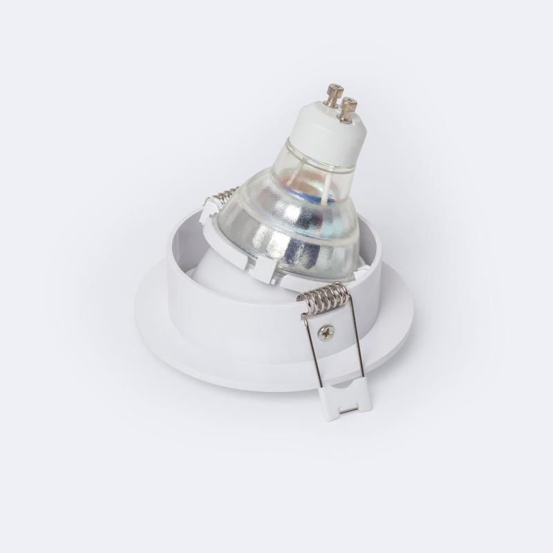 Aro Downlight Circular Basculante para Bombilla LED  GU10 / GU5.3 Corte Ø 75 mm