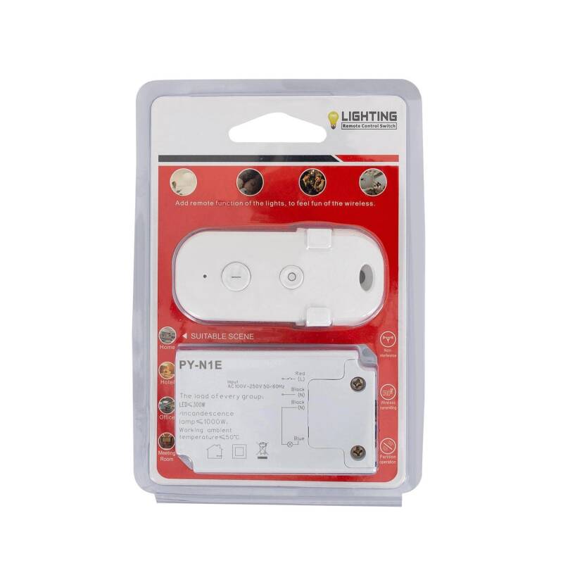 Interruptor Simple con Mando Control Remoto RF