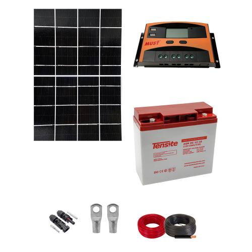 Kit Solar Portátil 30W con Batería para 4 Bombillas